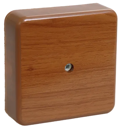 Коробка распаячная КМ41212-05 для открытой проводки 75х75х20мм дуб (6 клемм 6мм2) IEK
