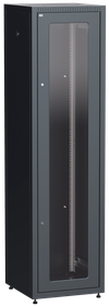 ITK LINEA E Шкаф напольный сетевой 19" 42U 600х600мм стеклянная передняя дверь задняя металлическая черный0