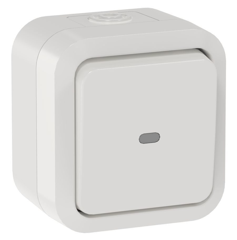 TORS Переключатель одноклавишный с индикацией 10А IP55 TS302 белый IEK (TS-V10-1-10-55-K01)