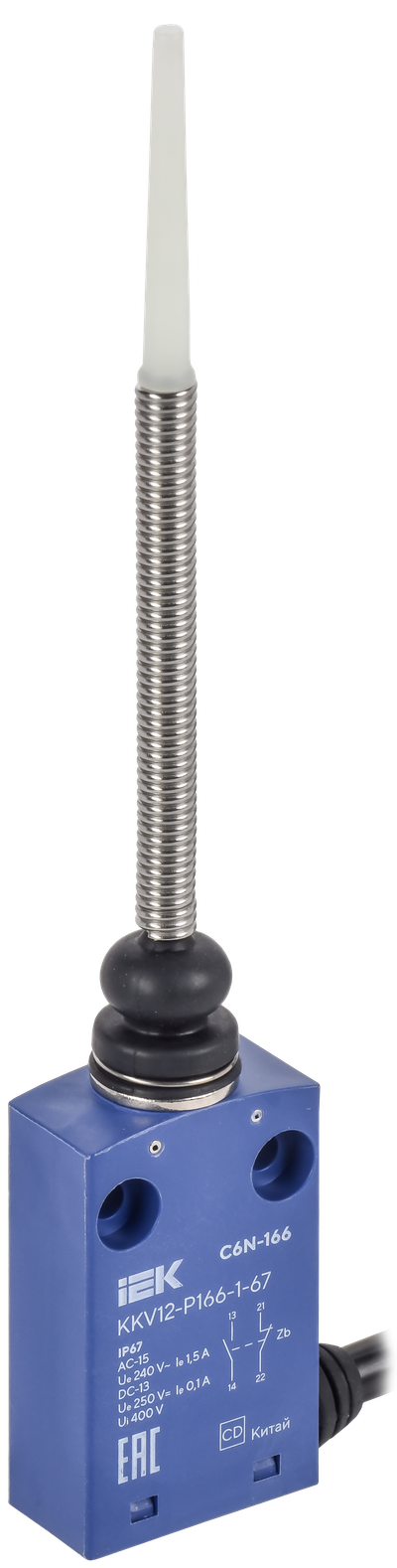 Выключатель концевой C6N-166 пружинный стрержень с диэлектриком IP67 IEK