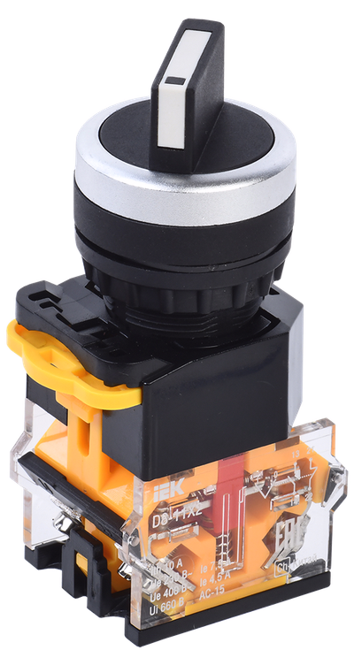 Переключатель D8-11X2 на 2 положения 1NO+1NC черный IEK