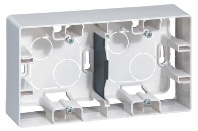 ETIKA Коробка для накладного монтажа 2-местная белый