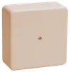 Коробка распаячная КМ41212-02 для открытой проводки 75х75х20мм слоновая кость (6 клемм 6мм2) IEK0