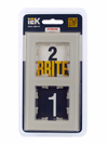 BRITE Рамка 2 -местная РУ-2-2-БрВа стекло ванильный IEK6