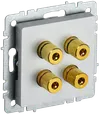 BRITE Audio socket 4-gang PA10-BrA aluminum IEK0