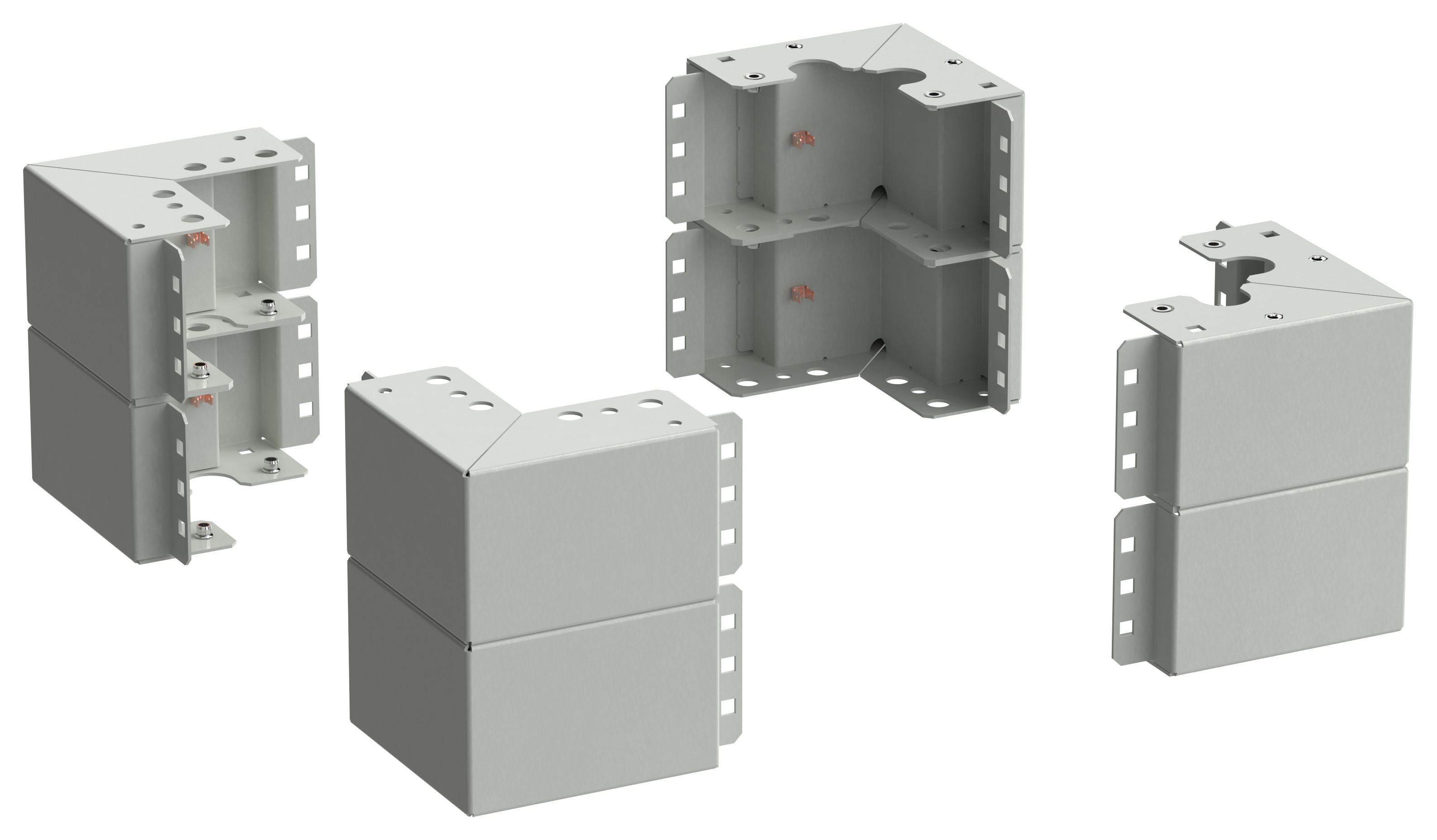 ITK LINEA S Уголок цоколя h=200мм серый (8шт/компл) LS-BC35-B0-02