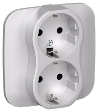 FLITE Розетка 2-местная с заземлением без защитных шторок 16А РС12-0-А-ФлА алюминий IEK