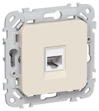 FLITE Розетка компьютерная RJ45 категория 6 UTP РК6-1-0-ФлСл сливочный IEK