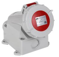 Розетка стационарная ССИ-1142 16А-6ч 380В 3P+PE IP67 IEK