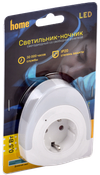LIGHTING Светильник-ночник светодиодный 002 овал со свободной розеткой 220В IEK1