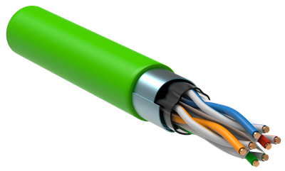 ITK Витая пара F/UTP кат.6 4х2х23AWG solid LSLTx нг(А)-LSLTx зеленый (305м)