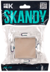 SKANDY Выключатель 1-клавишный 10А SK-V01Sa песочный IEK1