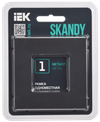 SKANDY Рамка 1-местная SK-F31Bl металл черный IEK1