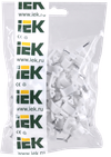 Скоба 14мм плоская пластиковая (100шт) IEK1