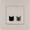 ETIKA Розетка двойная RJ11+RJ45 кат.5E UTP слоновая кость2