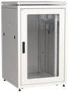 ITK LINEA N Шкаф сетевой 19" 24U 800х800мм стеклянная передняя дверь задняя металлическая серый0
