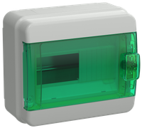 TEKFOR Корпус пластиковый КМПн-8 IP65 зеленая прозрачная дверь IEK