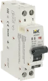 ARMAT Автоматический выключатель дифференциального тока B06S 1P+NP B6 30мА тип AC (18мм) IEK0