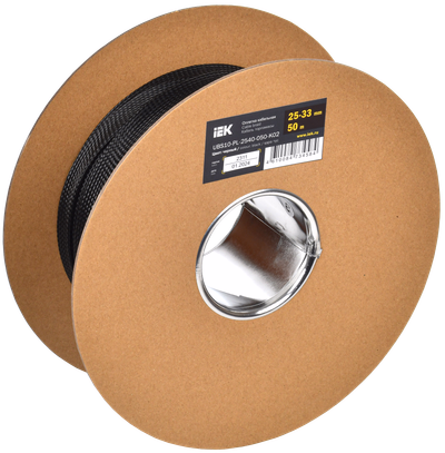 Cable braid 25-40mm polyester 50m black IEK