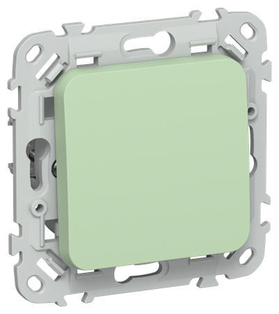 FLITE Выключатель 1-клавишный кнопочный 10А ВС11-2-0-ФлФ фисташковый IEK