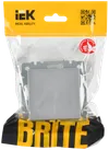 BRITE Single-gang switch with indication 10A BC10-1-7-BrA aluminum IEK1