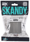 SKANDY Выключатель 3-клавишный 10А SK-V11N металл никель IEK1