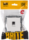 BRITE Розетка телефонная RJ11 РТ10-БрБ белый IEK1
