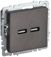 BRITE USB socket A+A 5V 3.1A RYu10-1-BrTB dark bronze IEK