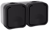 TORS Розетка 2-местная горизонтальная 16А IP55 TS122 графит IEK0
