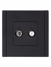 FORTE&PIANO Розетка двойная TV+SAT FP138 черный IEK2