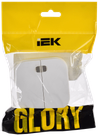 GLORY Выключатель 2-клавишный для открытой установки с индикацией 10А ВС20-2-1-ХБм белый матовый IEK1