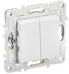 SKANDY Выключатель 2-клавишный проходной 10А SK-V05W арктический белый IEK0