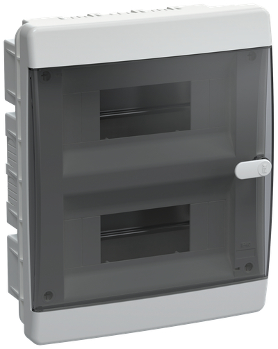 UNION Compact Корпус пластиковый ЩРВ-П-18 IP41 черная прозрачная дверь IEK