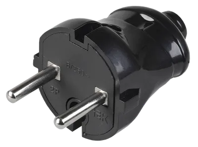 VPp20-02-ST Plug dismountable direct without grounding contact 6A black