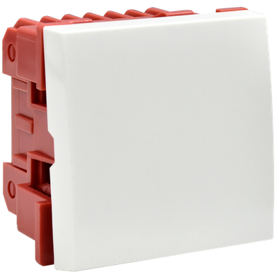 Выключатель проходной (переключатель) одноклавишный ВК4-21-00-П (на 2 модуля) ПРАЙМЕР белый IEK