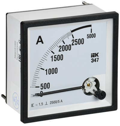 Амперметр Э47 2500/5А класс точности 1,5 96х96мм IEK