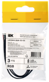 Коннектор 3шт RGB 10мм (15см-разъем) IEK1