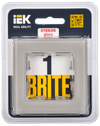 BRITE Рамка 1 -местная РУ-1-2-БрД стекло дымчатый IEK1