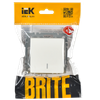 BRITE Выключатель 1-клавишный с индикацией 10А ВС10-1-1-БрБ белый IEK3