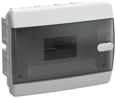 UNION Compact Корпус пластиковый ЩРВ-П-8 IP41 черная прозрачная дверь IEK