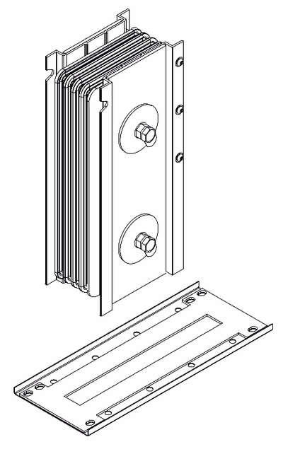 LINEBAR Блок соединительный для коробки отбора мощности Bolt on 1600А Al 3L+N+1/2PE IP55 IEK