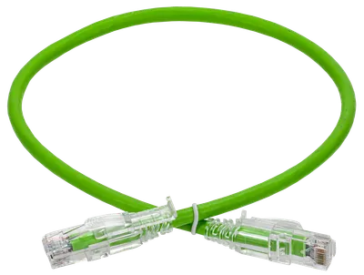 ITK Коммутационный шнур кат.6A UTP LSZH 2м standart с ленточным замком зеленый