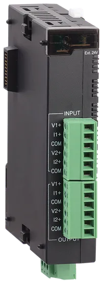 ПЛК S. Модуль расширения аналоговыми входами/выходами серии ONI. 2 аналоговых входа / 2 аналоговых выхода (ток/напряжение)