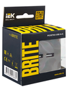 BRITE Розетка USB A+A 5В 3,1А РЮ10-1-БрС сталь IEK1