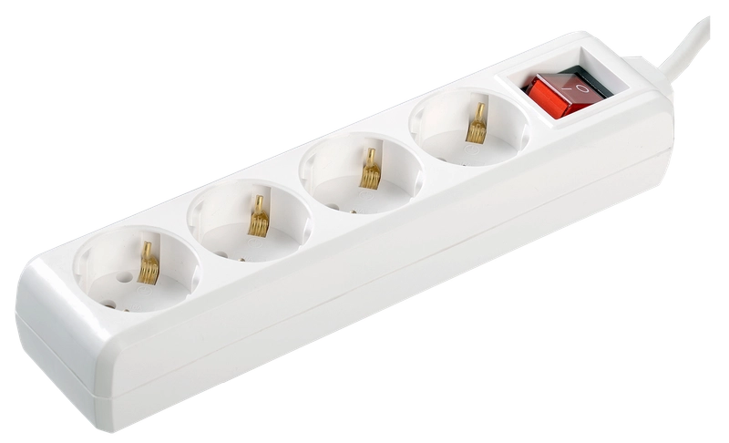 Удлинитель 4х5м с заземл. 16А IP20 У04К с выкл. 2P+PE IEK WYP10-16-04-05-ZK-N