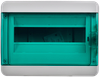 TEKFOR Корпус пластиковый КМПн-12 IP65 зеленая прозрачная дверь IEK2