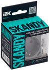 SKANDY Розетка с заземлением с защитными шторками 16А с USB C 18Вт SK-R17Gr серый IEK1