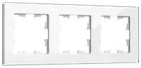 BRITE Frame 3-gang RU-3-2-BrB glass white IEK