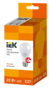 LED lamp A60 pear 20W 230V 3000K E27 IEK2