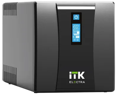 ITK ELECTRA ET ИБП Линейно-интерактивный 2кВА/1,2кВт однофазный с LCD дисплеем с АКБ 2х9AH USB порт